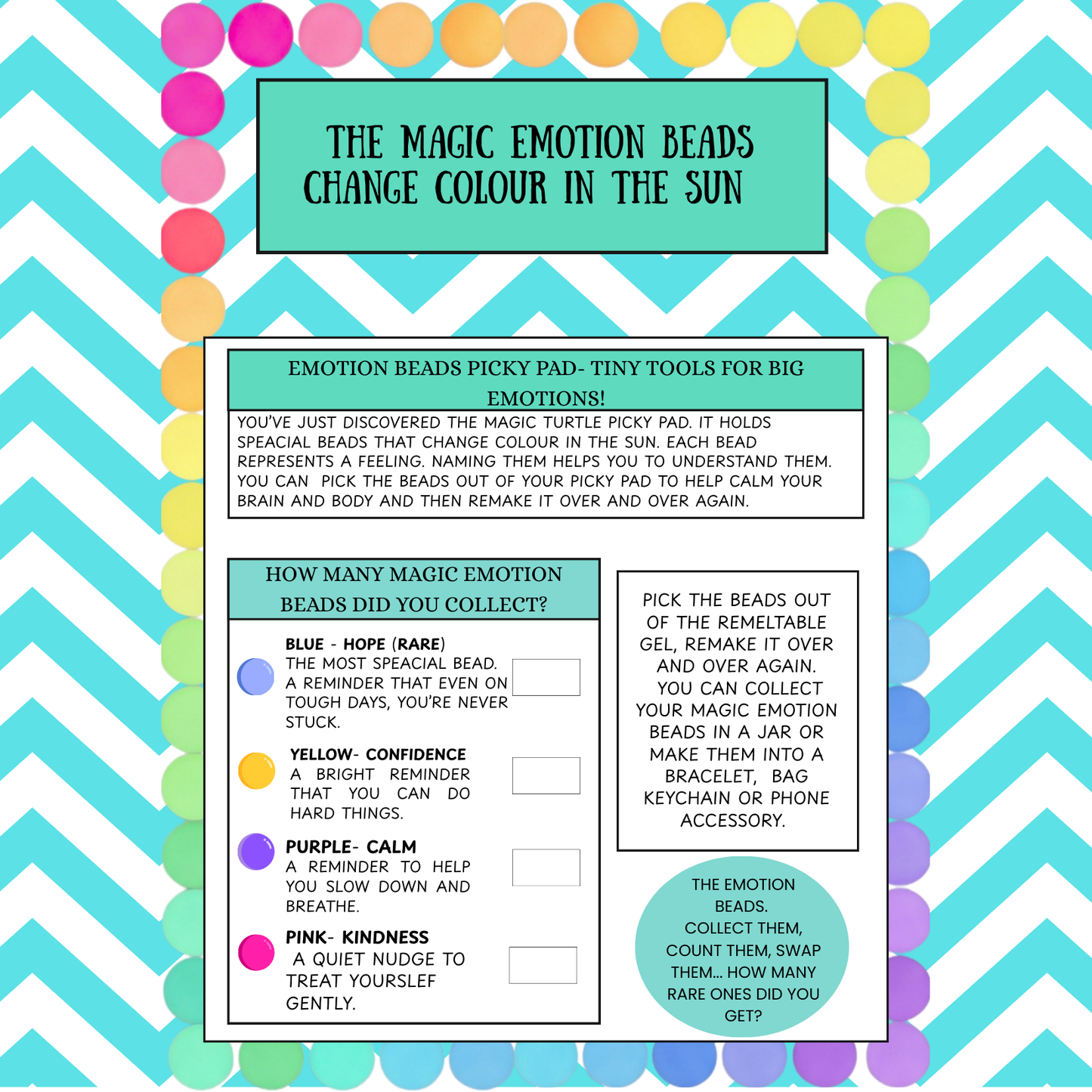 Penguin Picky Pad Colour Changing Emotion Beads Addition (Remeltable)