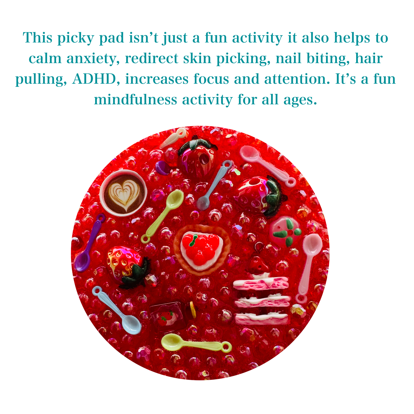 A Strawberry Jam Picky Pad and bracelet making kit  (re-meltable)