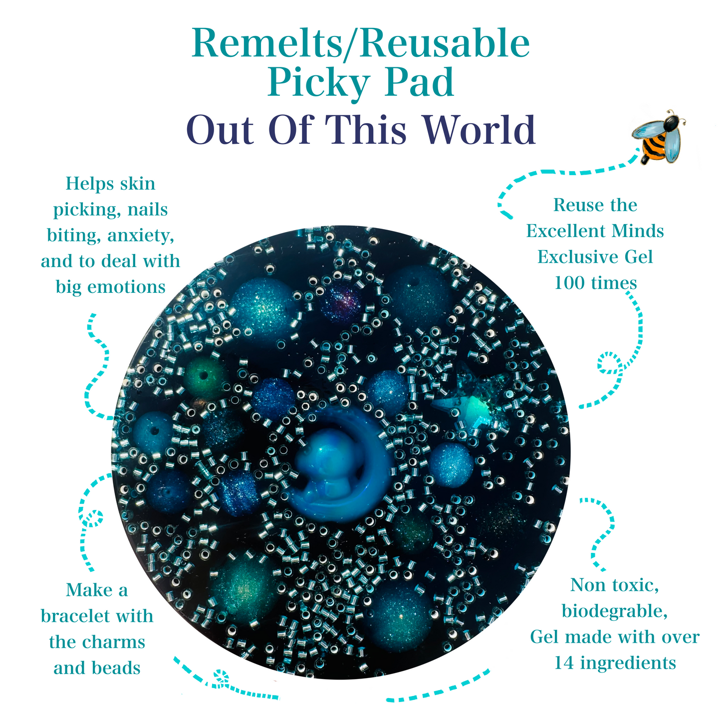 A Out Of This World Remeltable Picky Pad- colour changing emotion beads addition