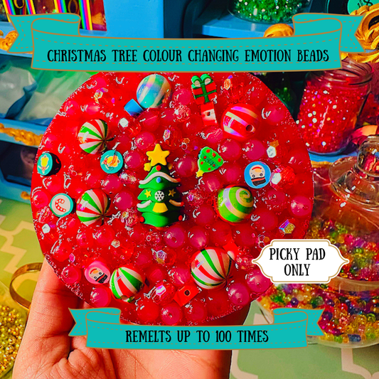 Christmas Tree Picky Pad Colour Changing Emotion Beads (Remeltable)